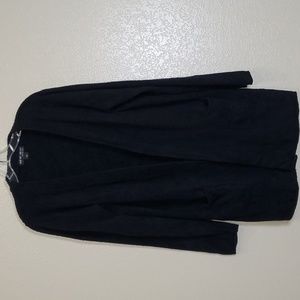 Barefoot Dreams Women's CozyChic Lite Black Open Front Cardigan Large Casual